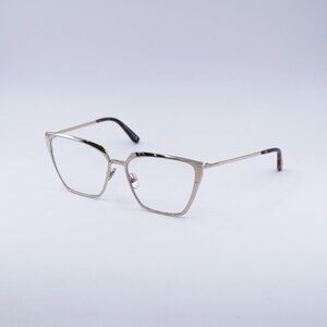 Tom Ford FT5945-B 028 Eyeglasses Gold 56mm Square Frame, Blue Light Block Lenses